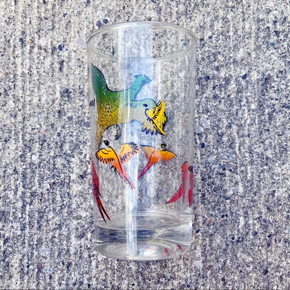 Vintage Hazel Atlas colorful pheasant tumbler glass - Picture 6 of 8